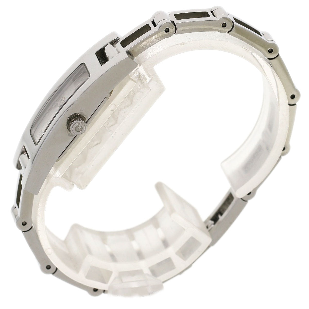GUCCI Watches Quartz 3900L Stainless Steel , Stainless Steel Silver Square face Silver dial Women