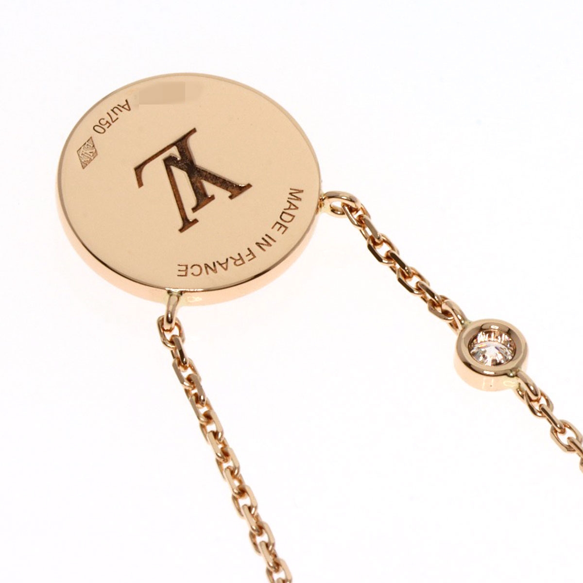 LOUIS VUITTON Necklace 18K Pink Gold gold Sun Blossom 1P Diamond