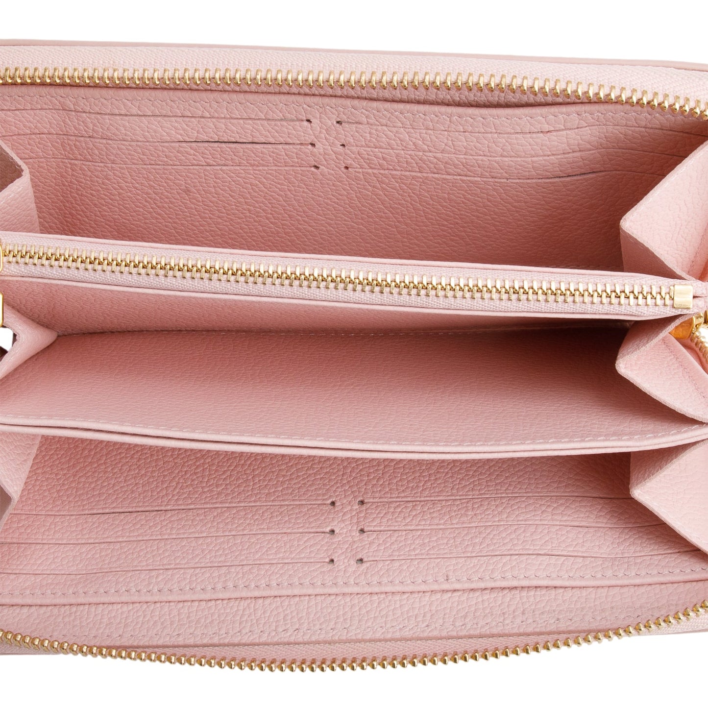 Louis Vuitton Pink Monogram Empreinte Broderie Leather Zippy Wallet
