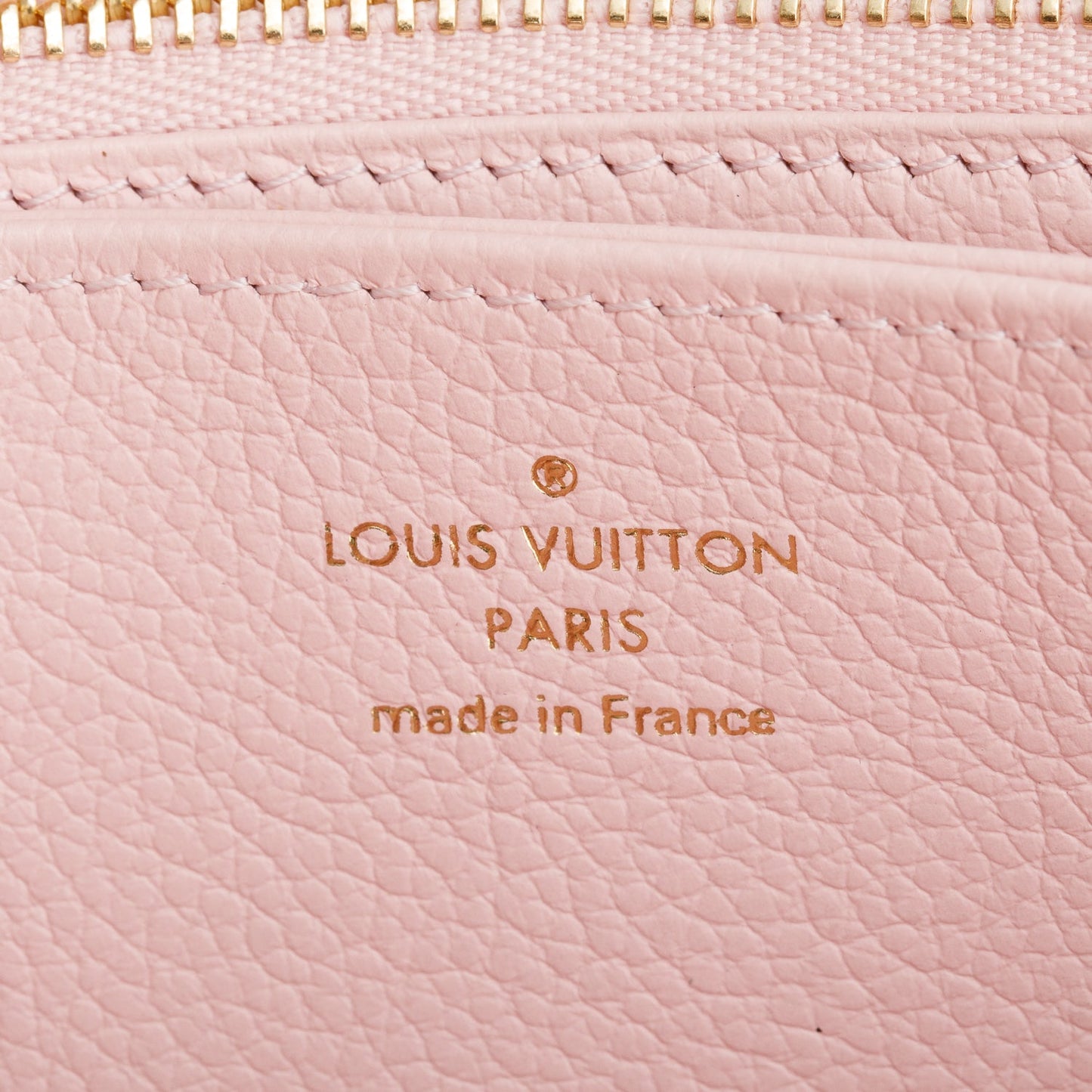 Louis Vuitton Pink Monogram Empreinte Broderie Leather Zippy Wallet