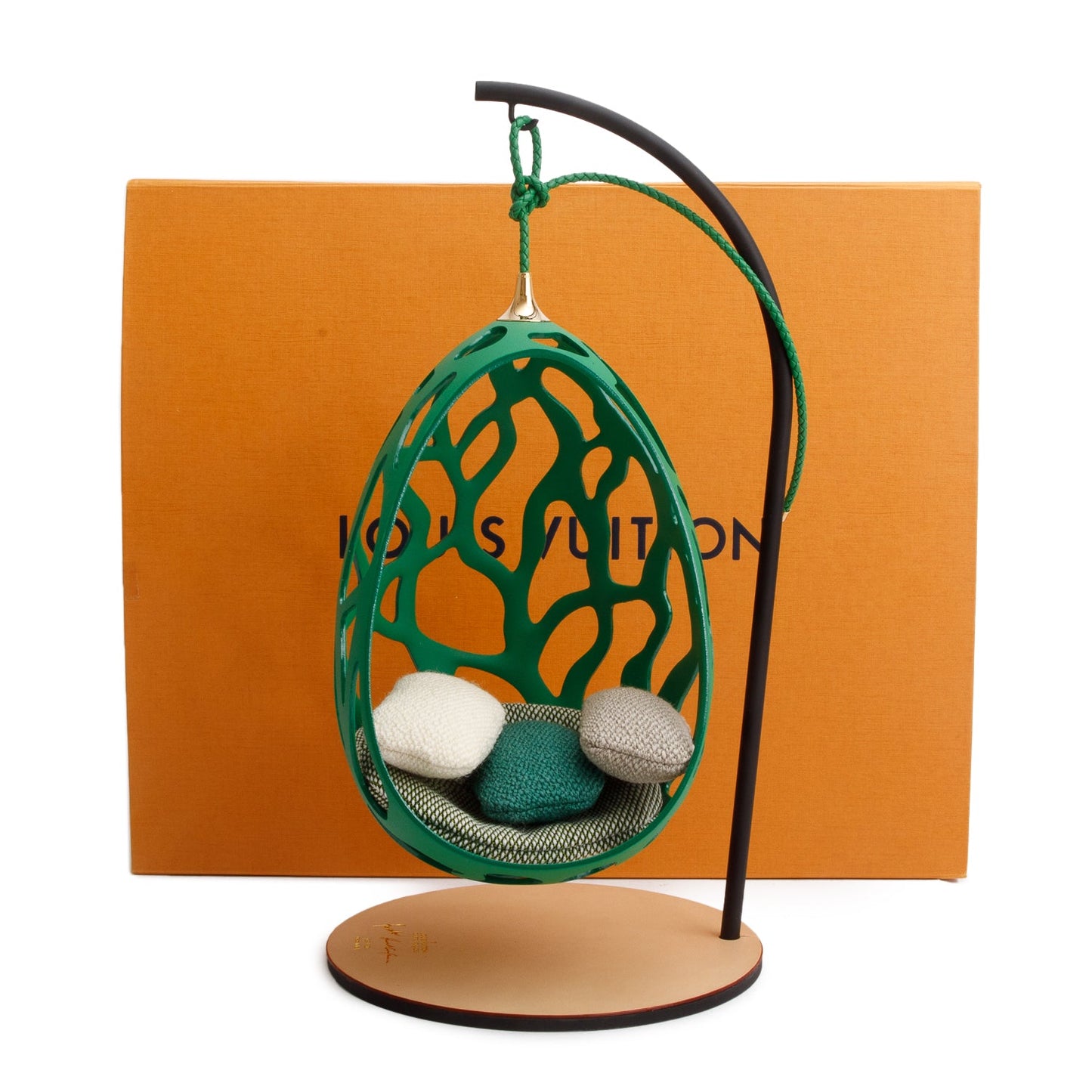 Louis Vuitton x Campana Brothers Limited Edition Green Cocoon Chair Figurine