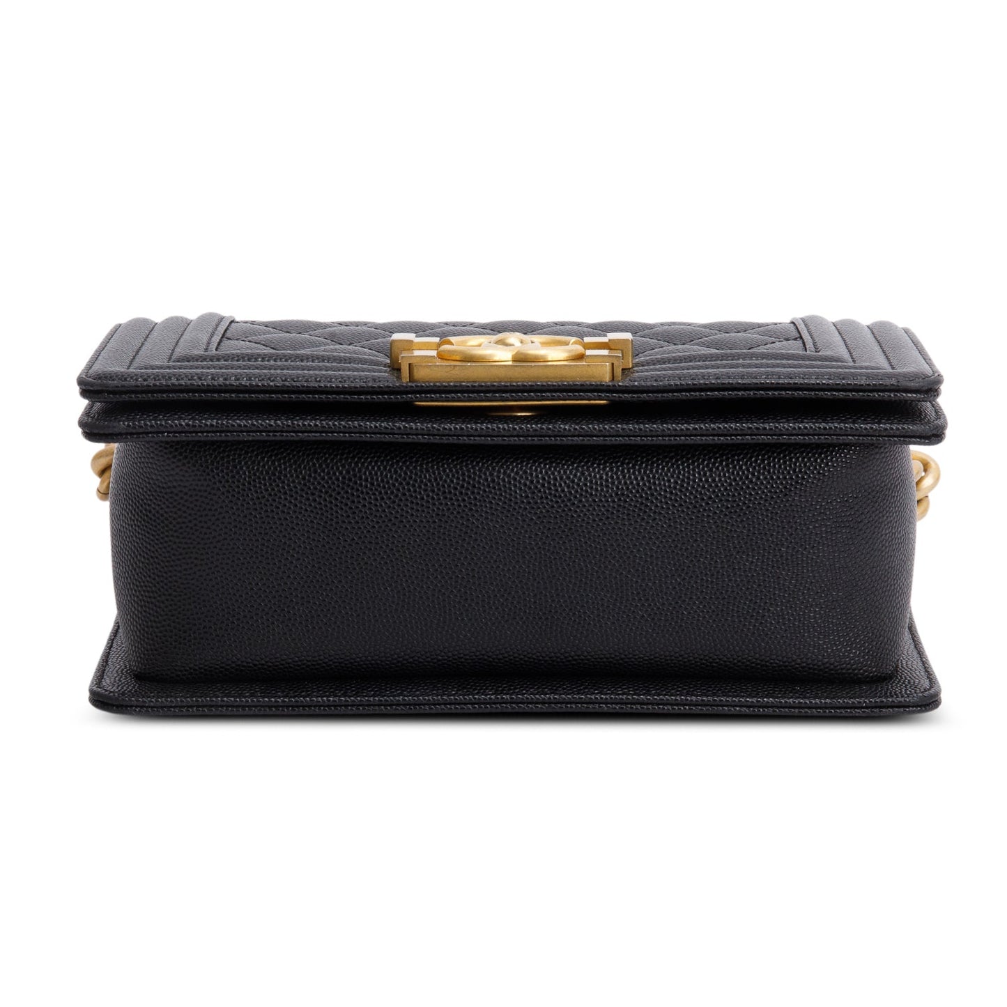 Chanel 2024 Black Caviar Leather Small Boy Bag