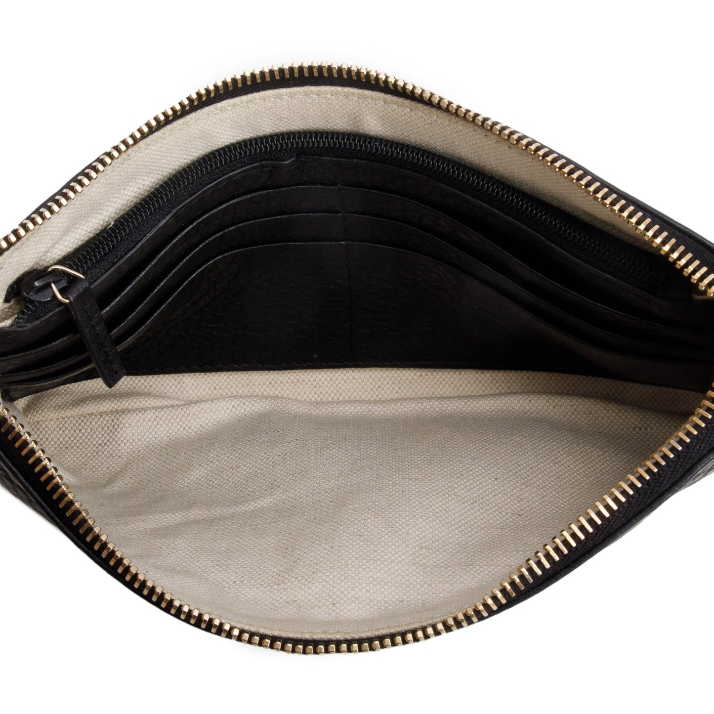 Gucci Black Pebbled Calfskin Soho Wristlet