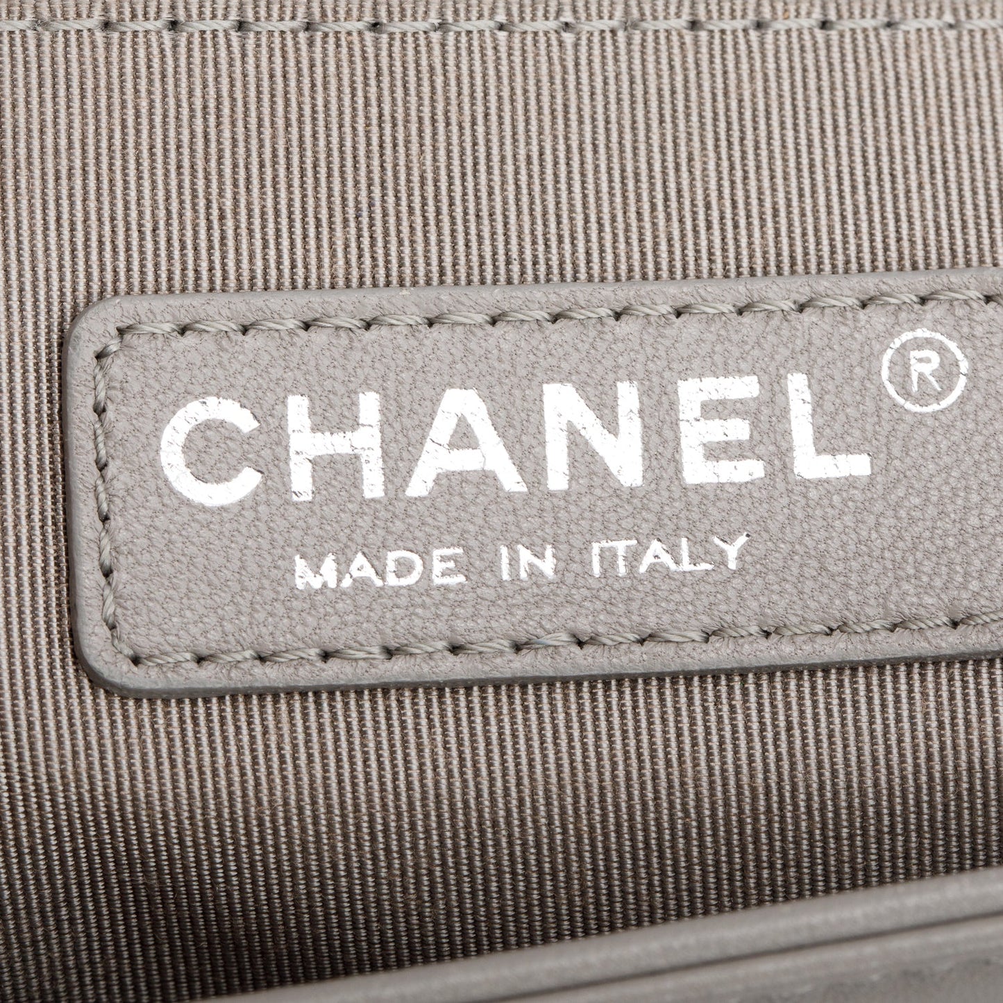 Chanel Grey Ombre Quilted Lambskin Leather Large Boy Bag