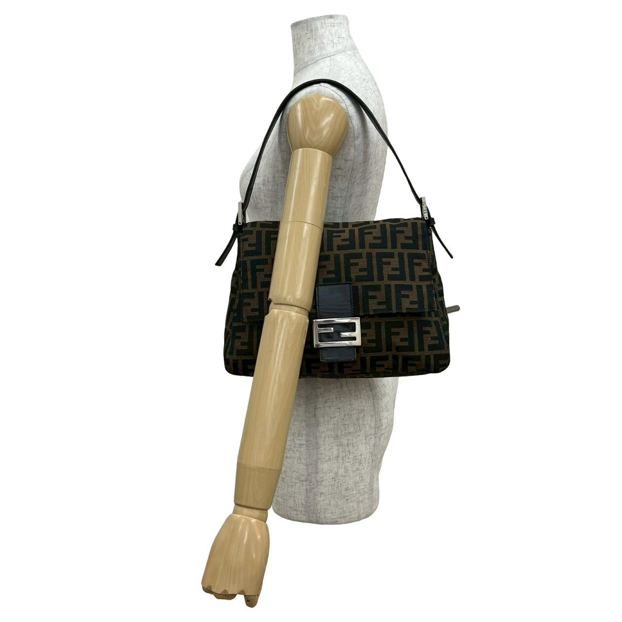 FENDI Shoulder Bag canvas Brown