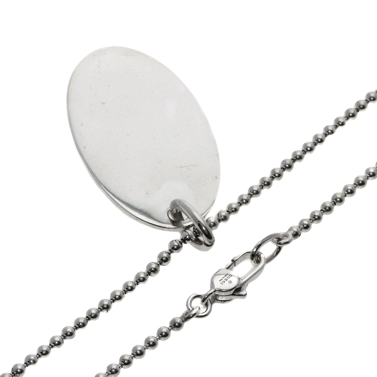 GUCCI Necklace SV Silver With logo Women