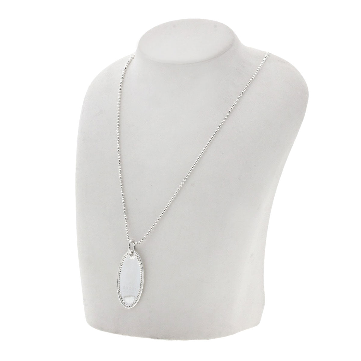GUCCI Necklace SV Silver With logo Women