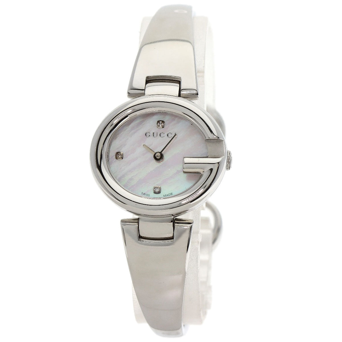 GUCCI Watches Quartz 134.5 Stainless Steel , Stainless Steel Silver G Balloon Shell 3P Diamond shell dial Women