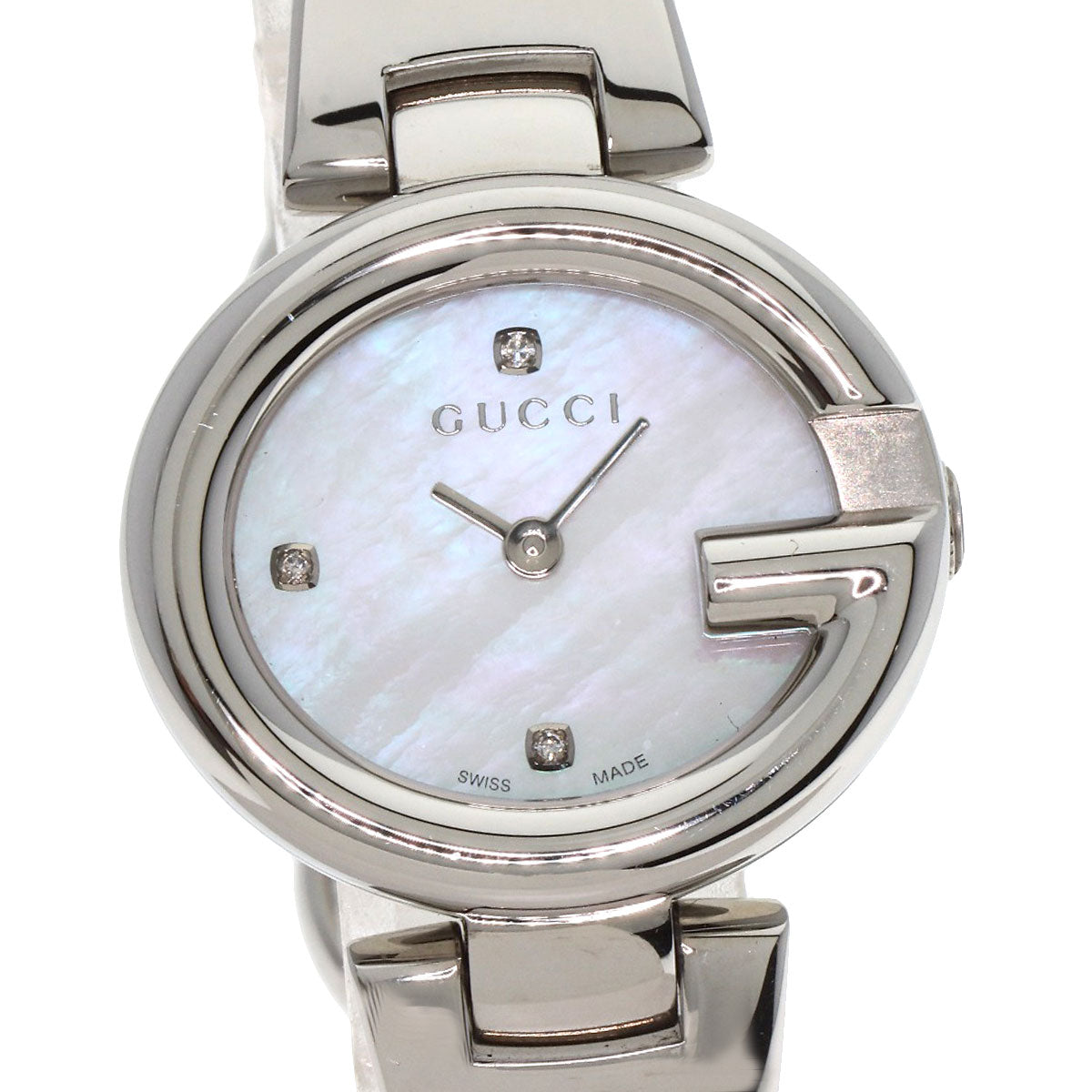 GUCCI Watches Quartz 134.5 Stainless Steel , Stainless Steel Silver G Balloon Shell 3P Diamond shell dial Women
