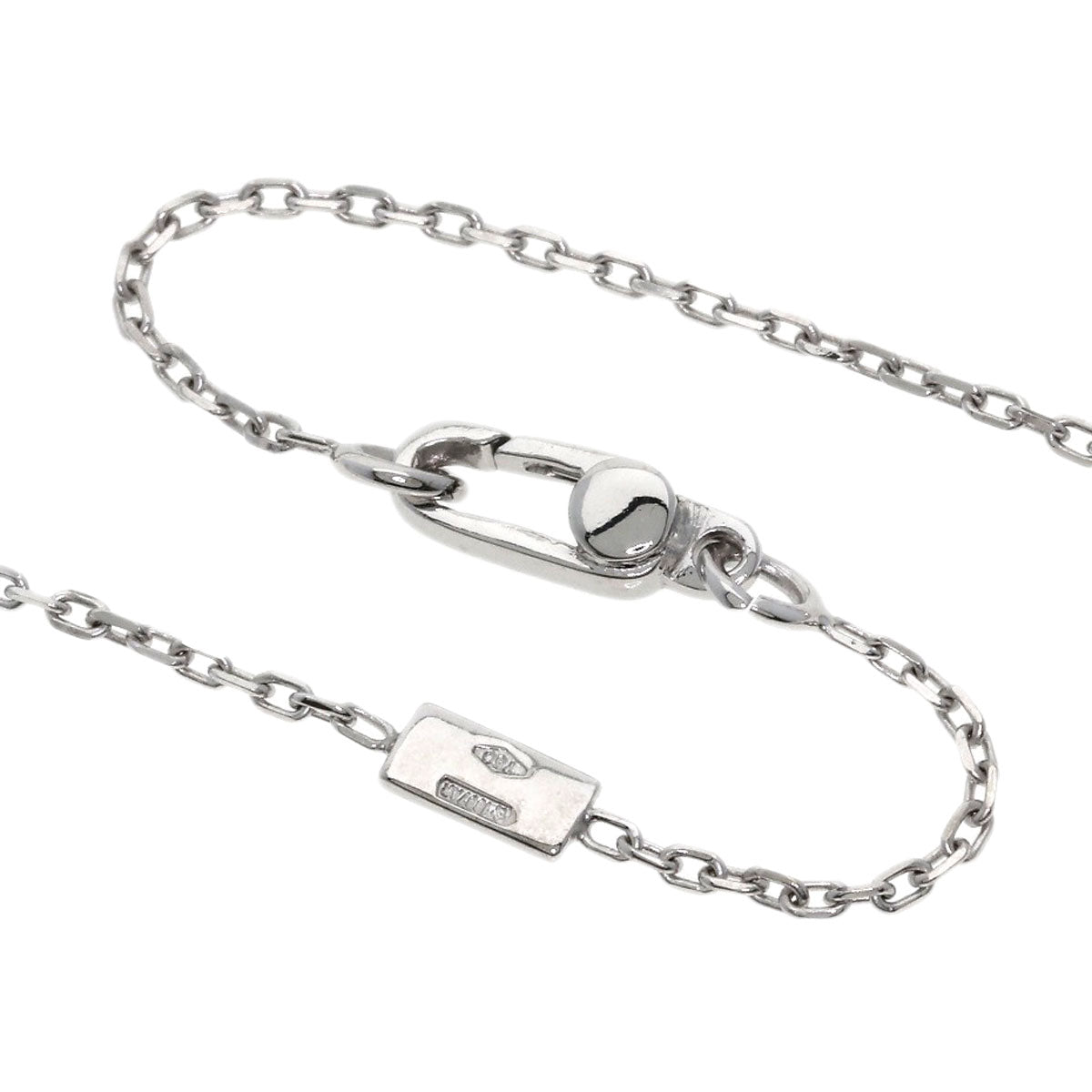 GUCCI Necklace K18WG Silver Square G Amethyst Women