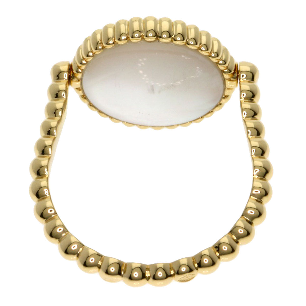 Dior Ring 18K Yellow Gold gold Rose Devane White Shell Diamond #48 Women