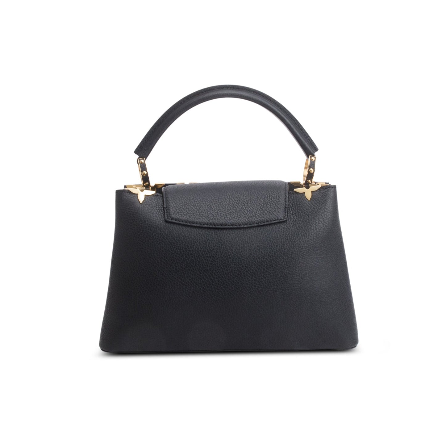 Louis Vuitton Black Taurillon Flower Crown Capucines MM