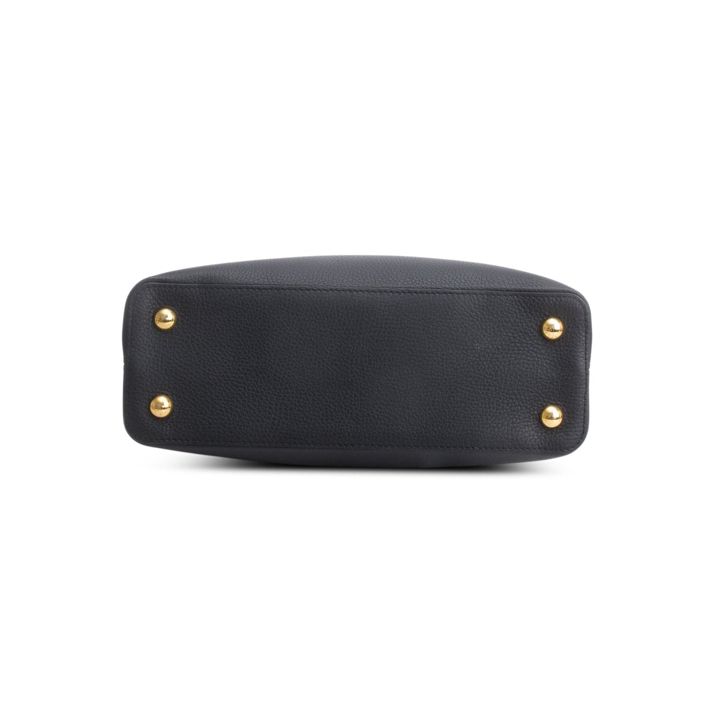 Louis Vuitton Black Taurillon Flower Crown Capucines MM