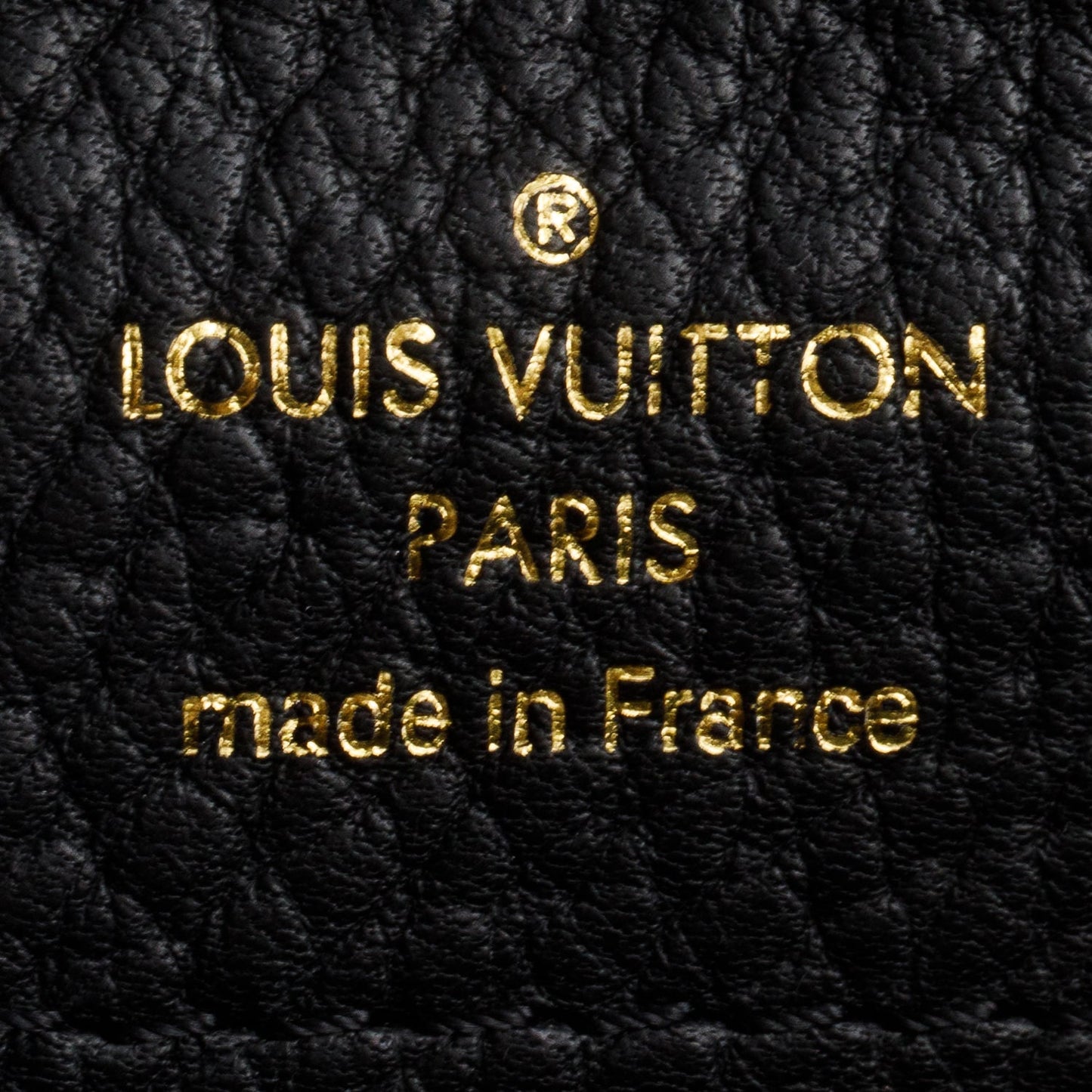 Louis Vuitton Black Taurillon Flower Crown Capucines MM
