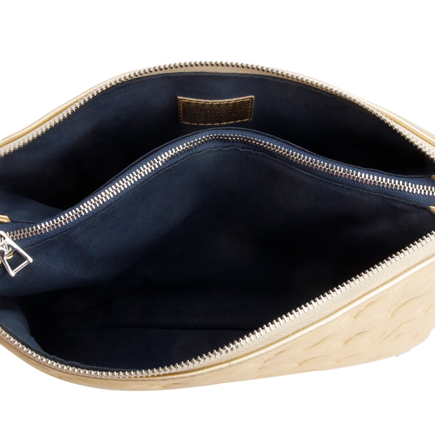 Louis Vuitton Gold Monogram Embossed Lambskin Leather Coussin PM