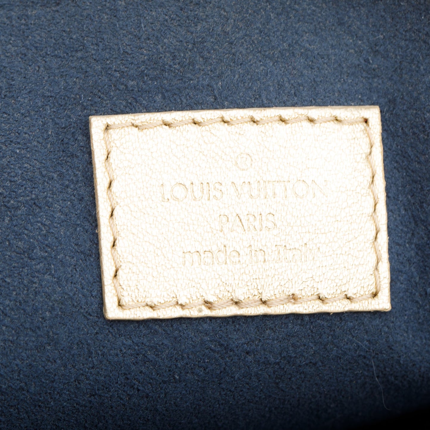 Louis Vuitton Gold Monogram Embossed Lambskin Leather Coussin PM