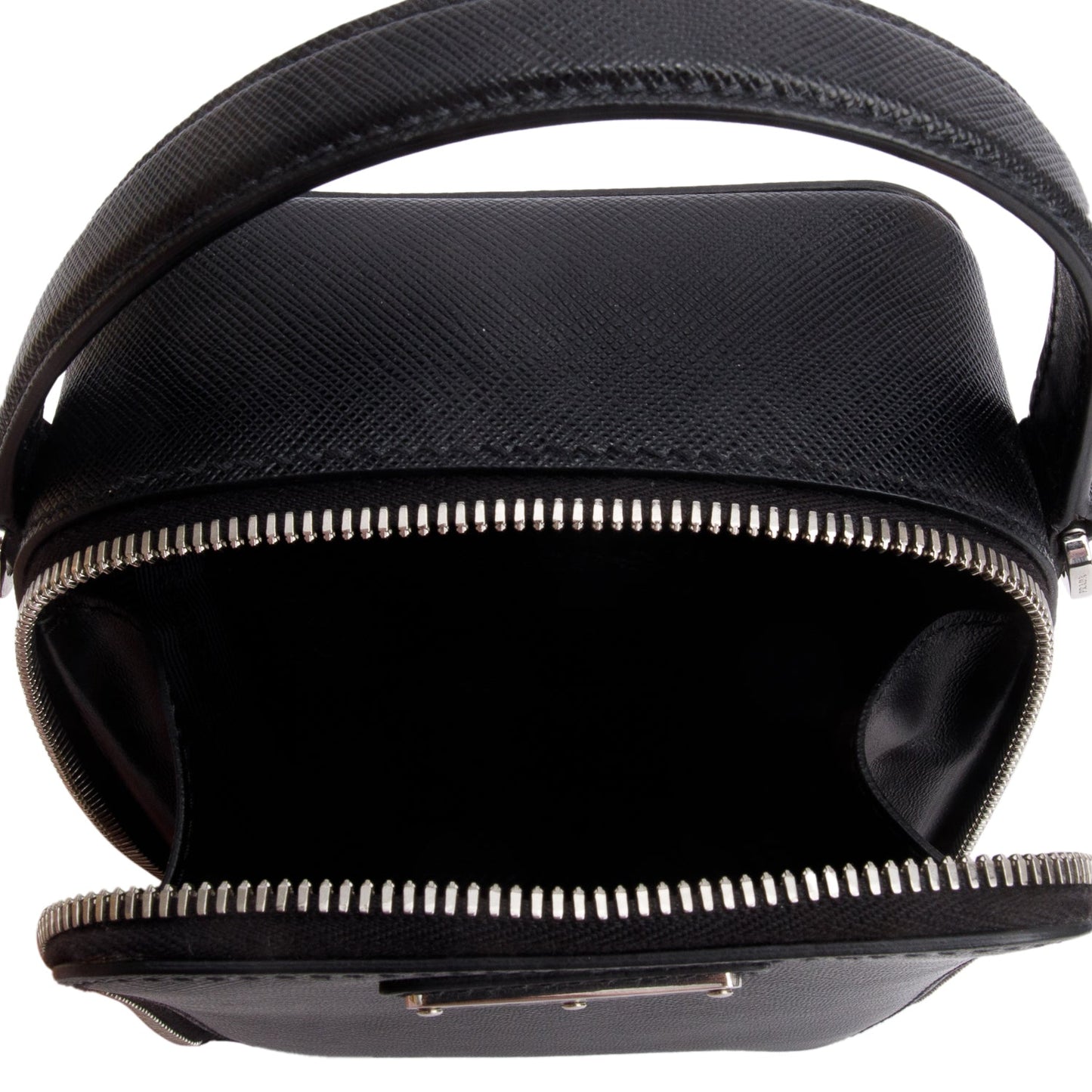 Prada Black Saffiano Leather Travel Brique Crossbody Bag