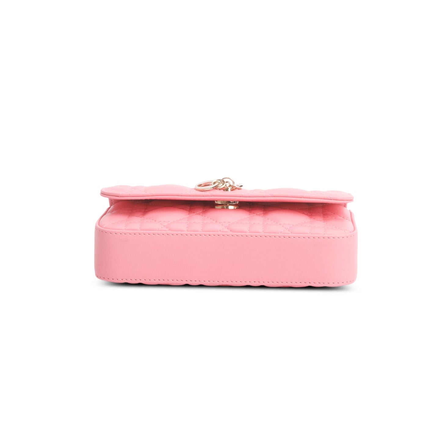 Christian Dior 2024 Pink Lambskin Cannage Dior Talk Phone Pouch