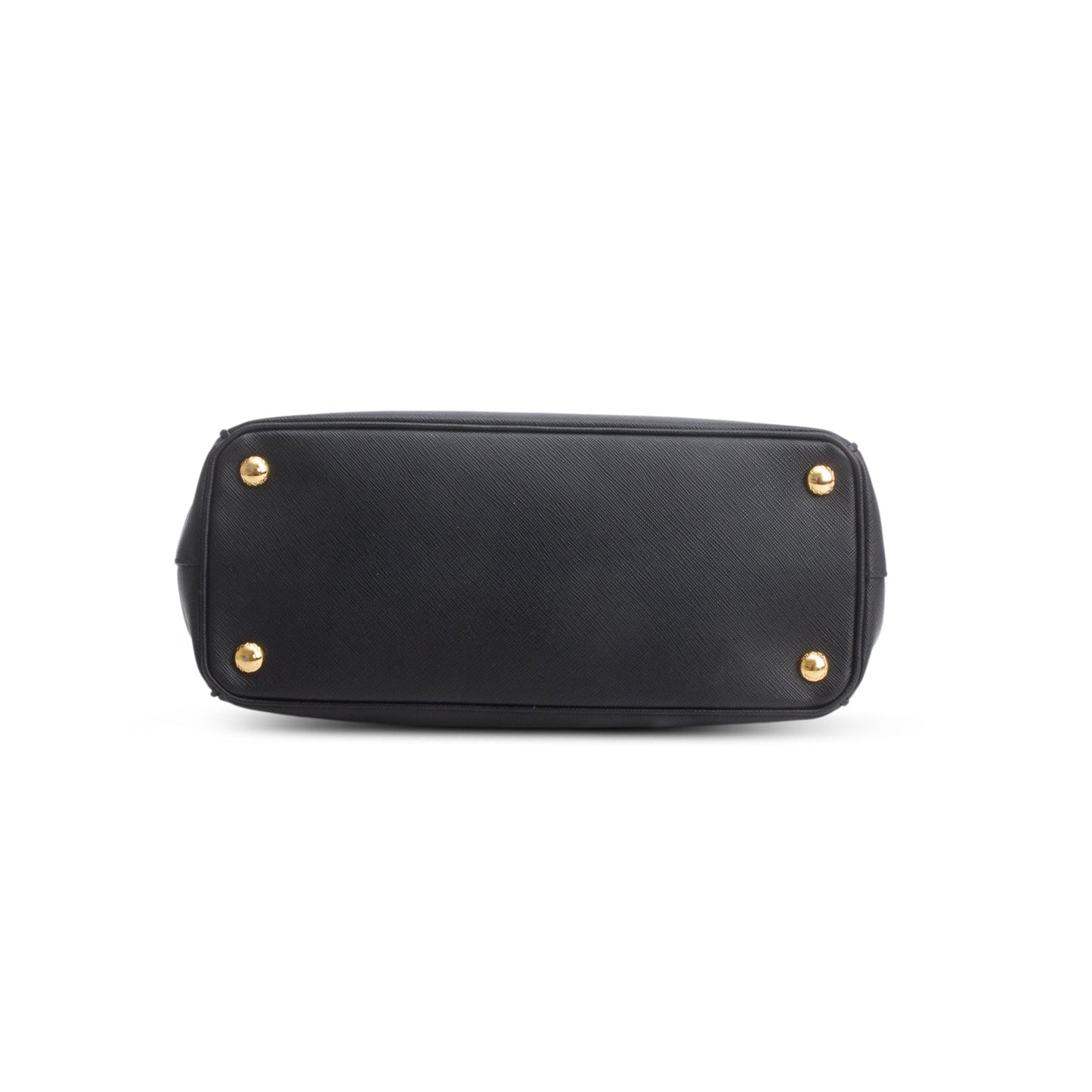 Prada Black Saffiano Leather Small Double Zip Galleria Tote