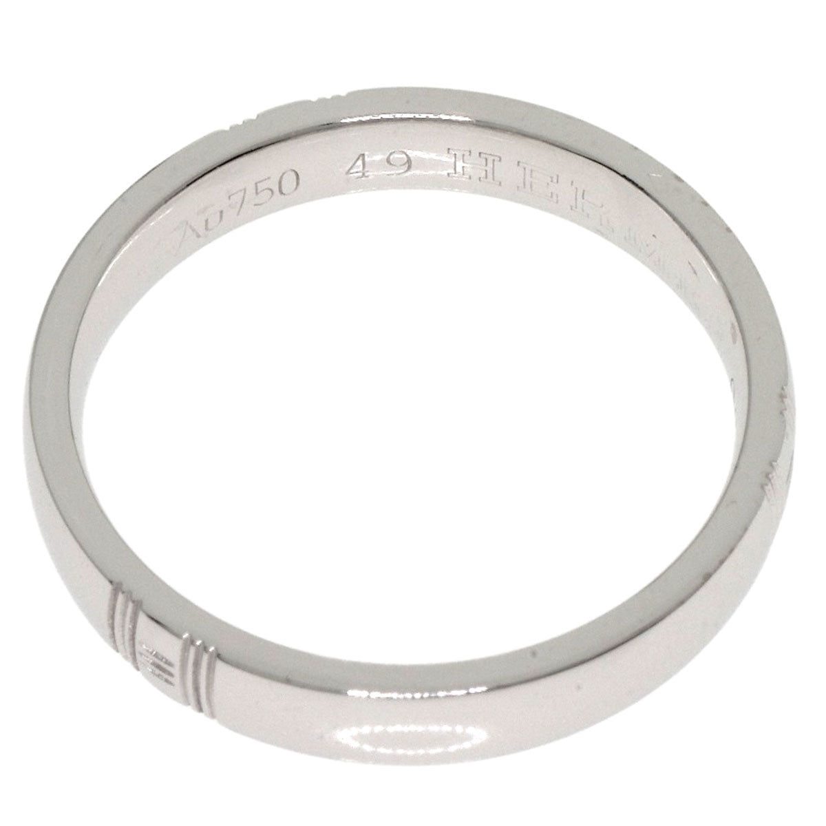 HERMES Ring K18WG Silver Alliance #49