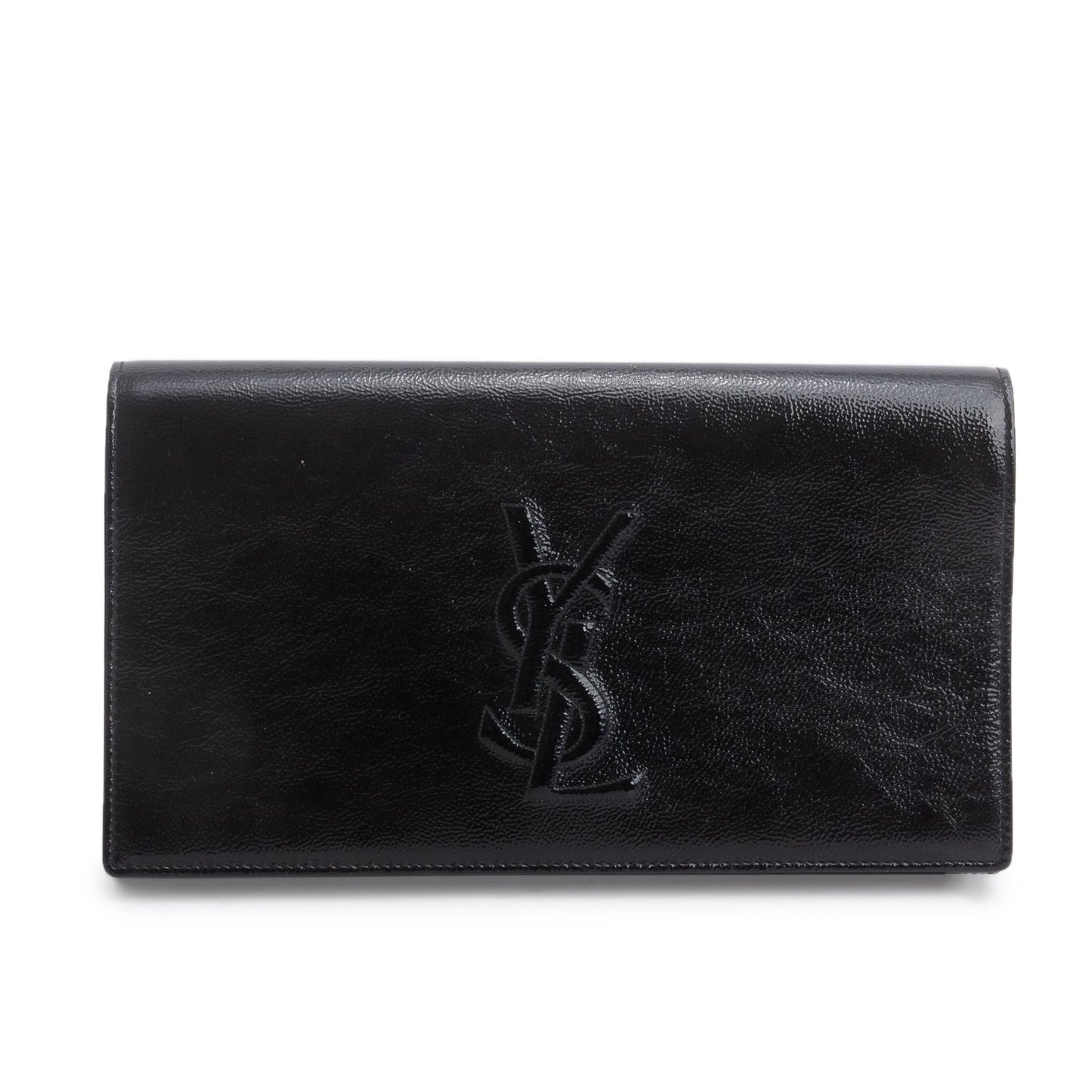 Saint Laurent Black Patent Leather Belle de Jour Clutch