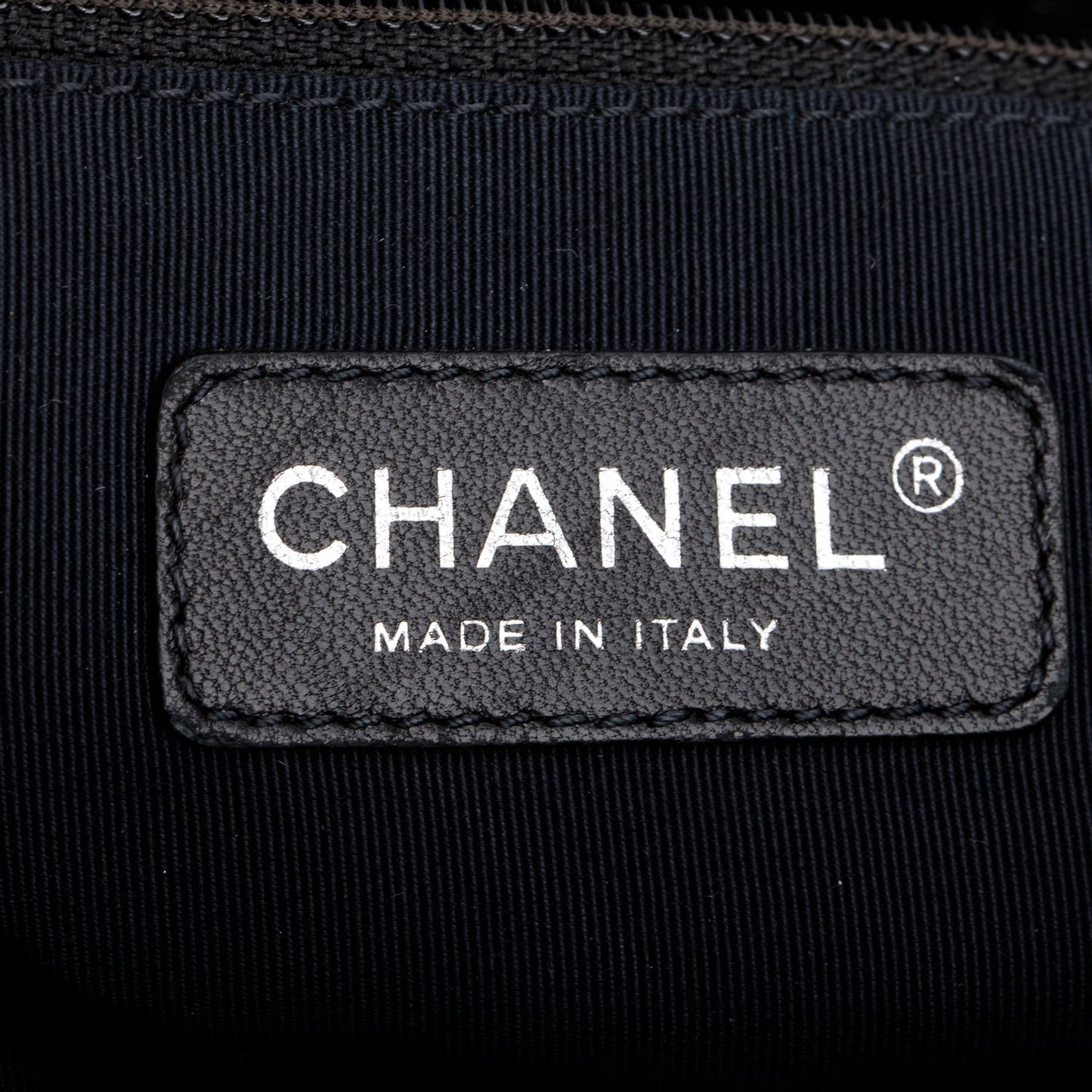 Chanel Metallic Grey Aged Calfskin Quilted Small Chain Tote
