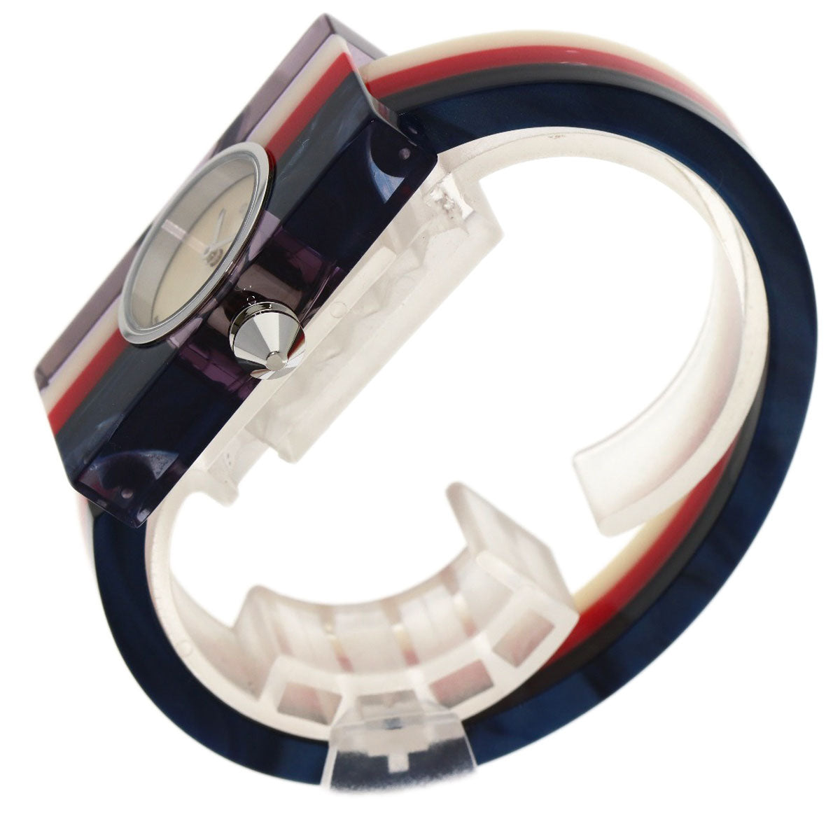 GUCCI Watches Quartz YA143523 Stainless Steel, Acrylic Resin Red Vintage web shell dial Women