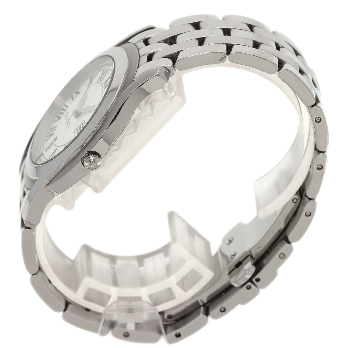GUCCI Watches Quartz Stainless Steel , Stainless Steel Silver 5500M Silver dial mens