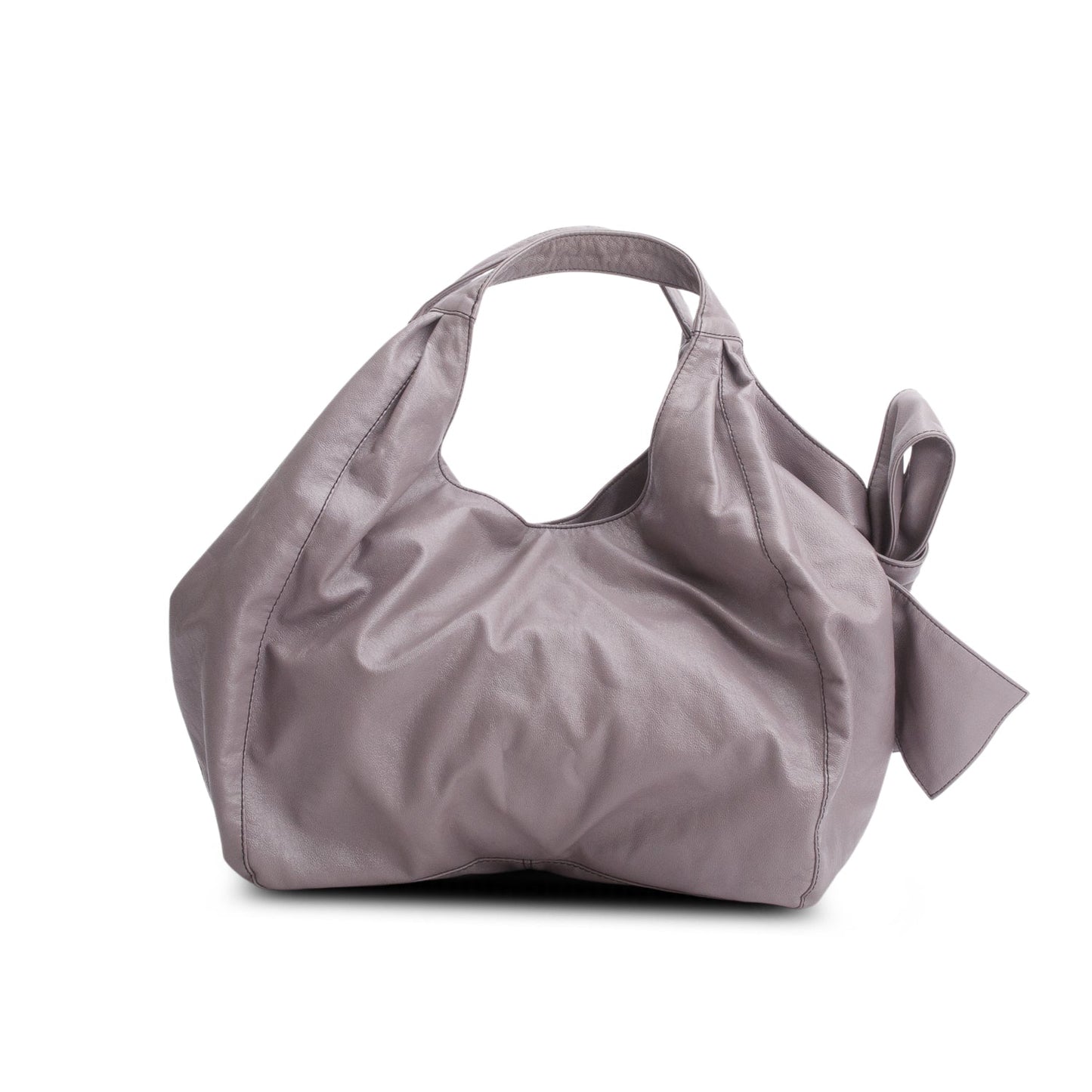 Valentino Purple Patent Leather Bow Hobo Bag