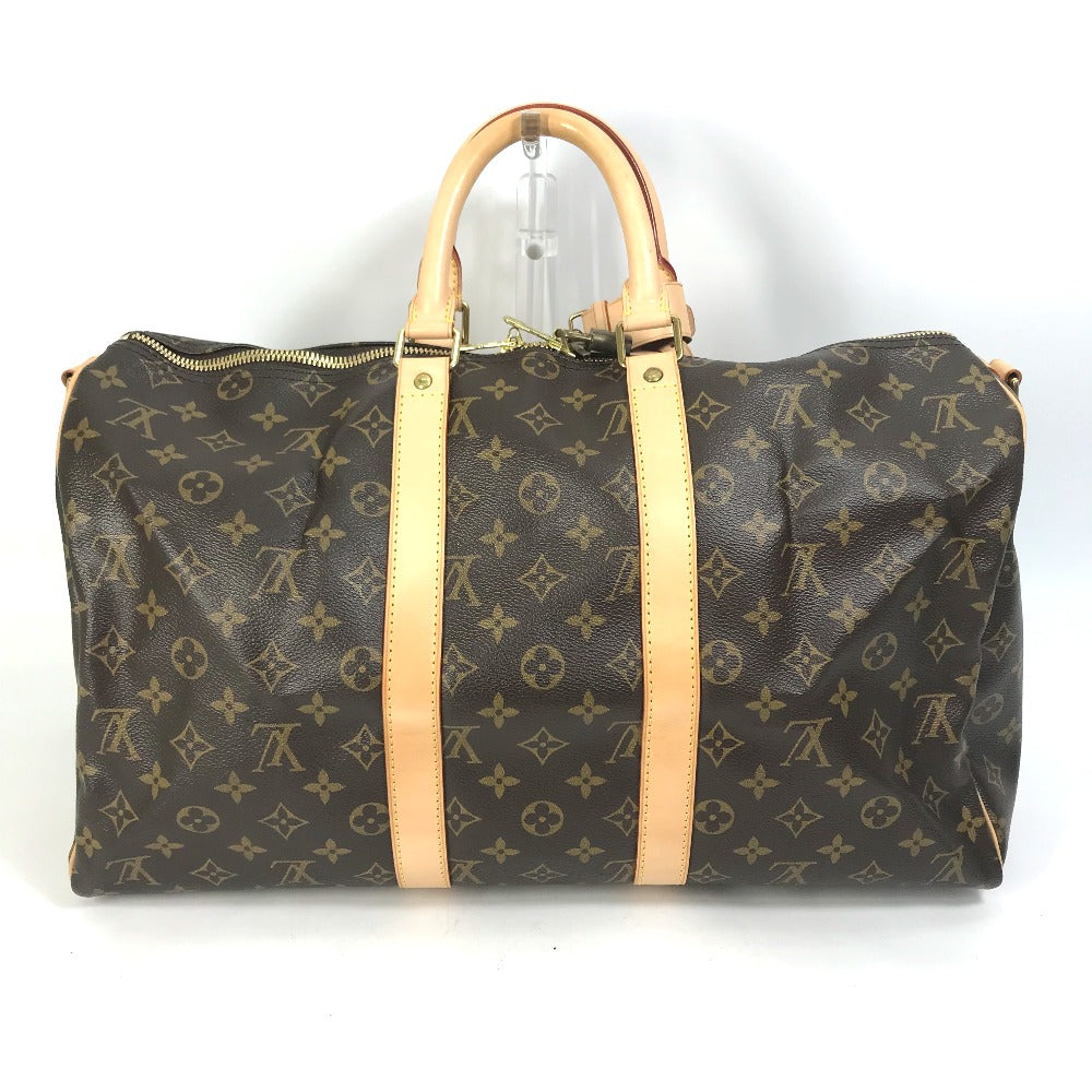 LOUIS VUITTON Boston Duffel bag âl41418 Monogram canvas Brown Travel Bag Shoulder Bag Handbag Keepall bandouliere45 Women