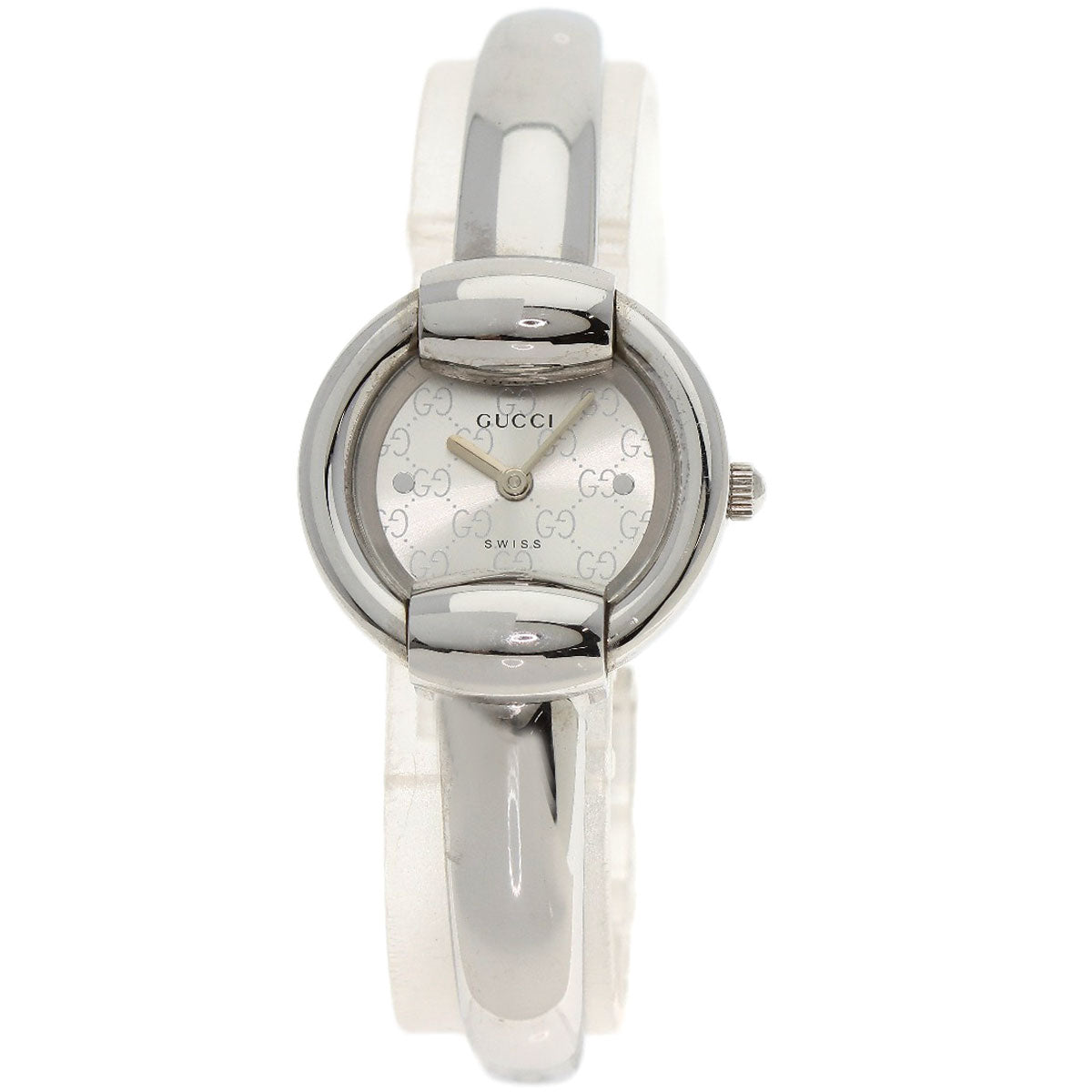 GUCCI Watches Quartz 1400L Stainless Steel , Stainless Steel Silver Round face Silver dial Women