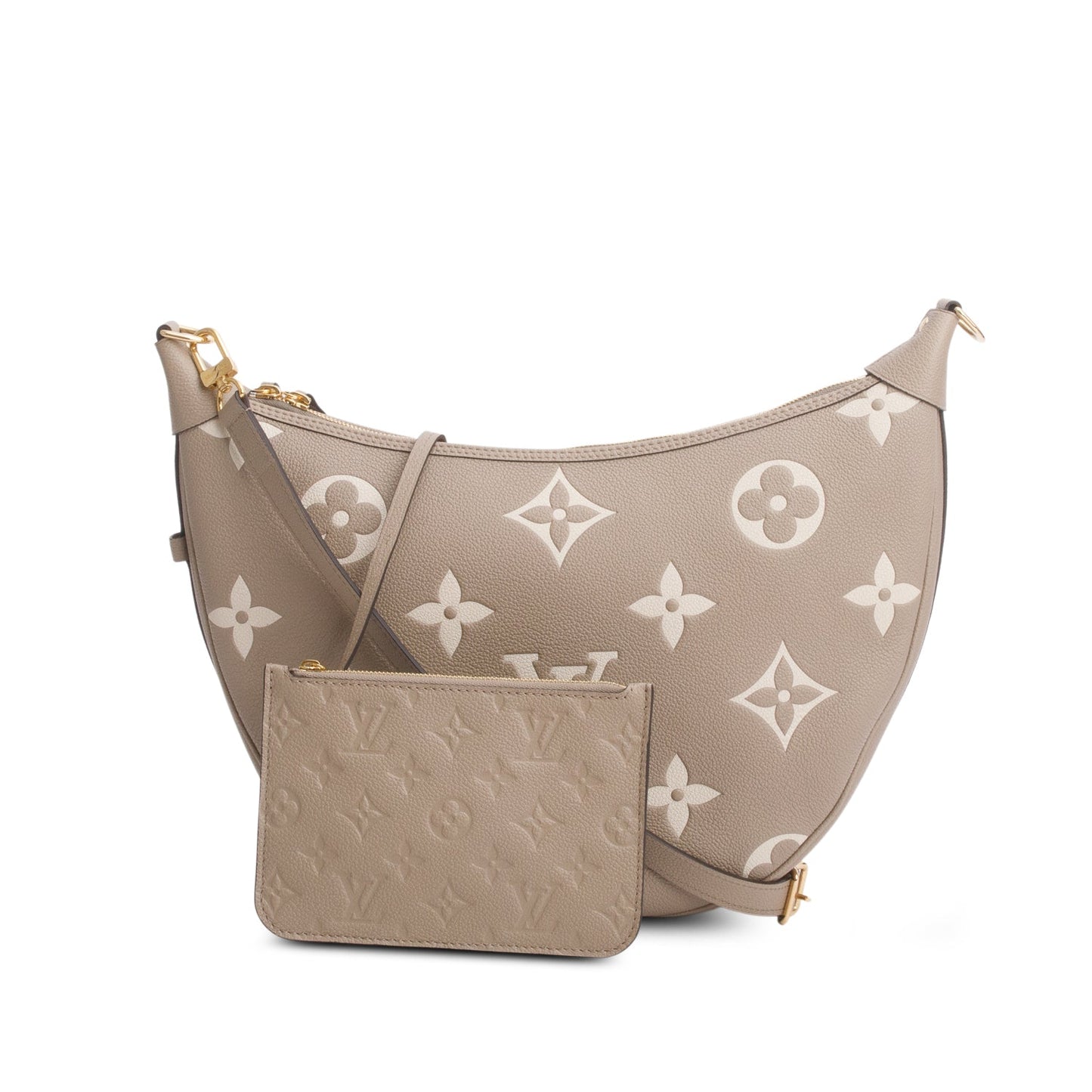Louis Vuitton 2025 Beige Empreinte Monogram Giant Loop Hobo