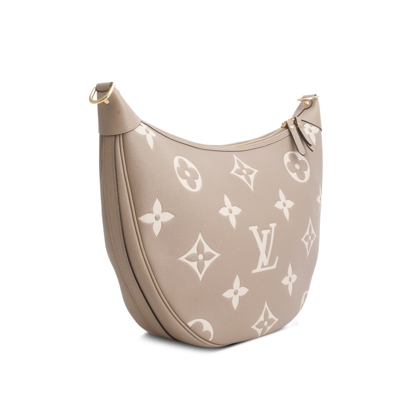 Louis Vuitton 2025 Beige Empreinte Monogram Giant Loop Hobo