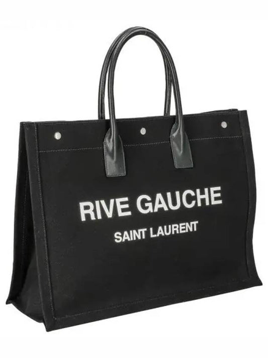 Luxury Saint Laurent Trending 2025 Rive Gauche Lino Legend Large Tote Bag Black