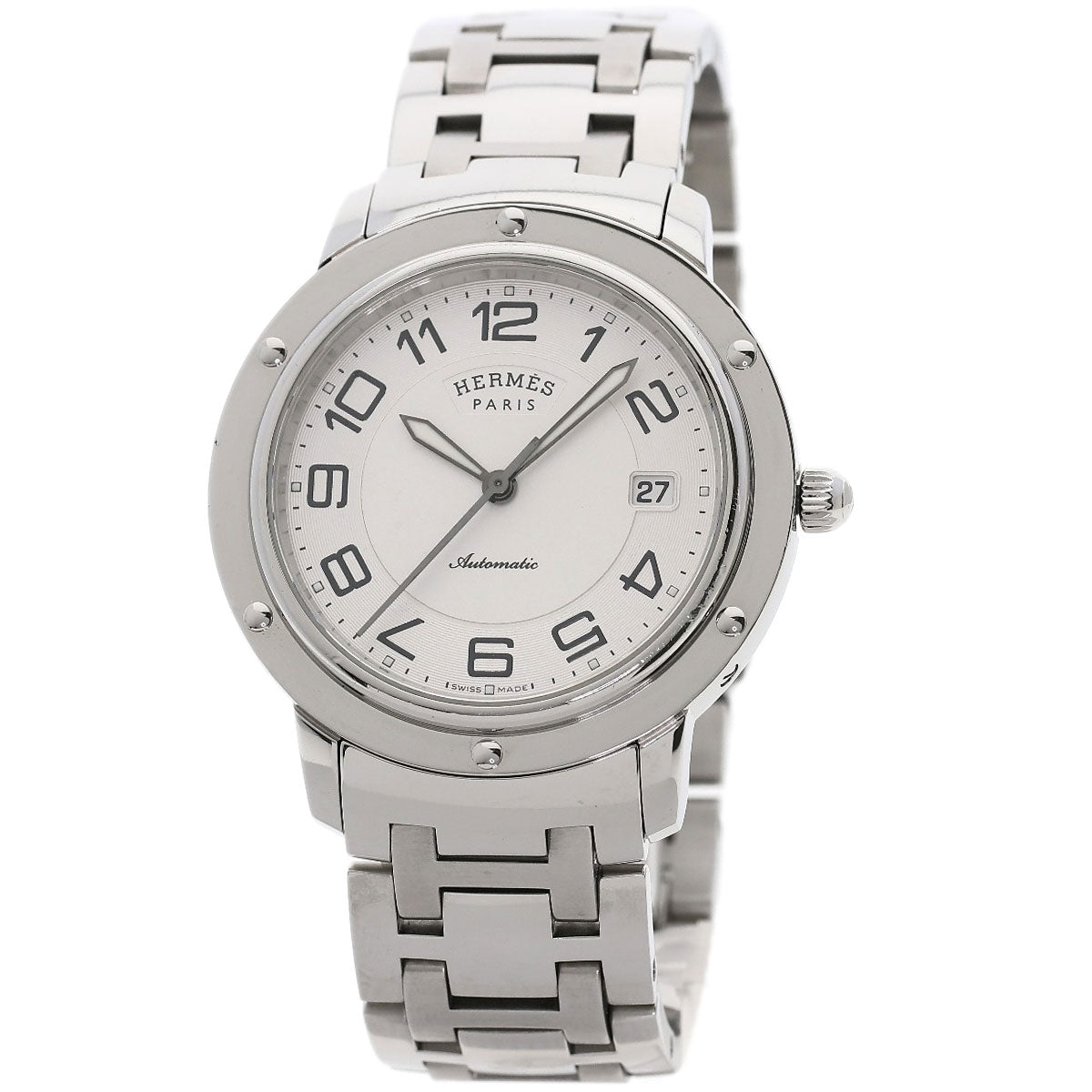 HERMES Watches Mechanical Automatic CP2.810 Stainless Steel , Stainless Steel Silver Clipper Classic Silver dial mens