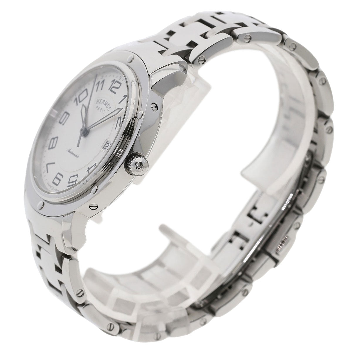 HERMES Watches Mechanical Automatic CP2.810 Stainless Steel , Stainless Steel Silver Clipper Classic Silver dial mens