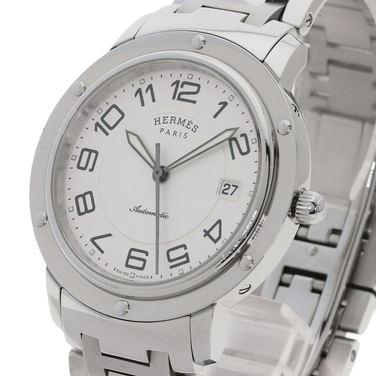 HERMES Watches Mechanical Automatic CP2.810 Stainless Steel , Stainless Steel Silver Clipper Classic Silver dial mens