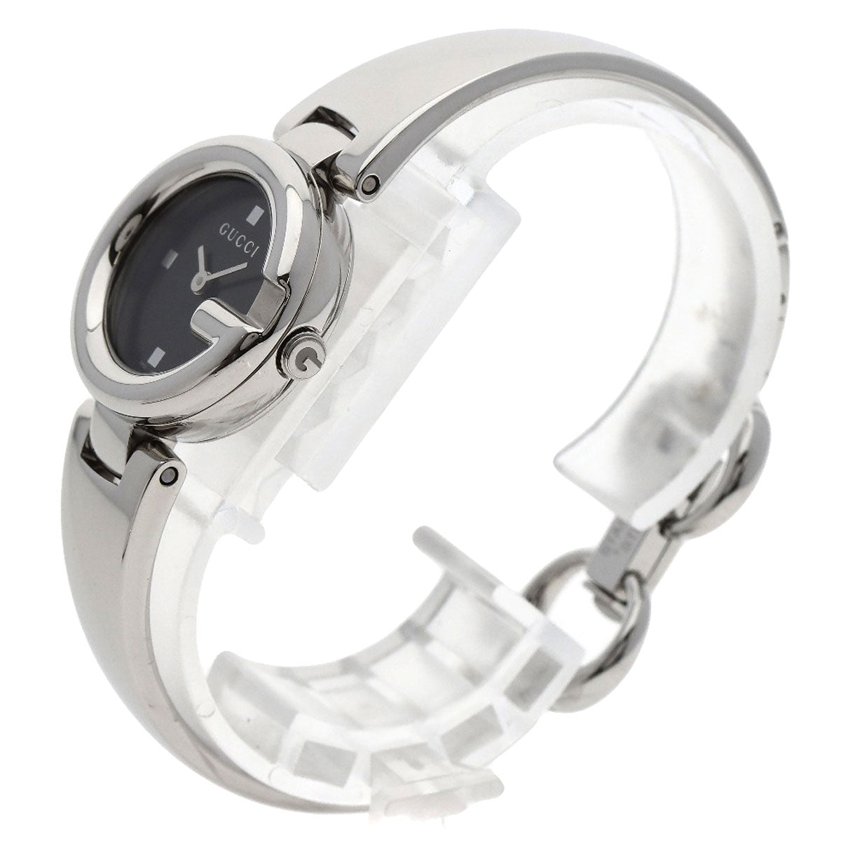 GUCCI Watches Quartz 134.5 Stainless Steel , Stainless Steel Silver G balloon black dial Women