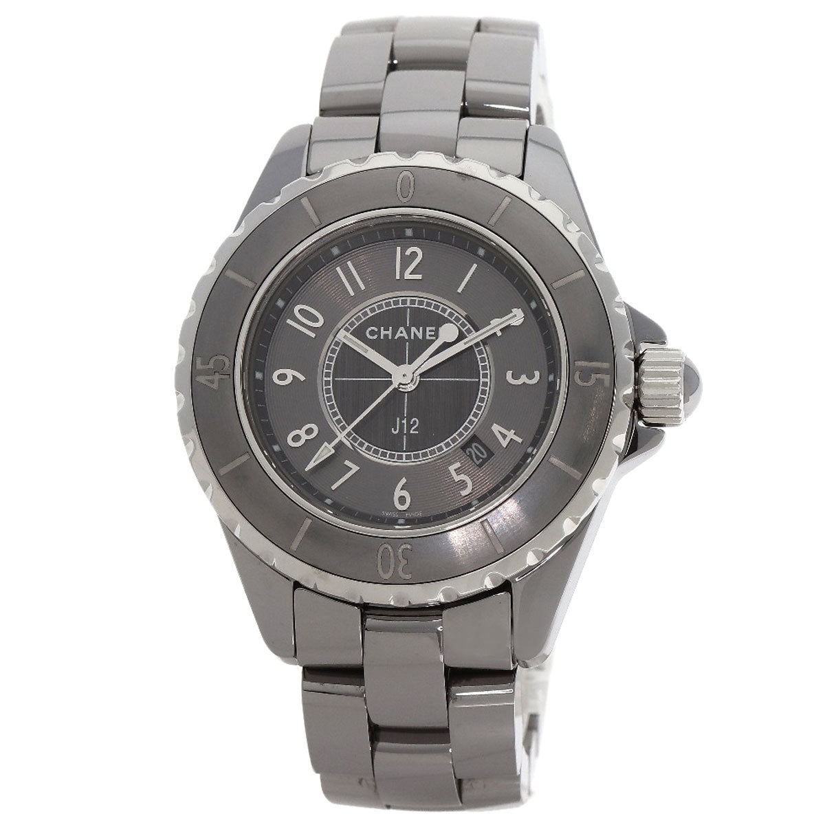 CHANEL Watches Quartz H2978 Titanium/Ceramic, Titanium/Ceramic Silver J12 1.3" Chromatic gray dial Women