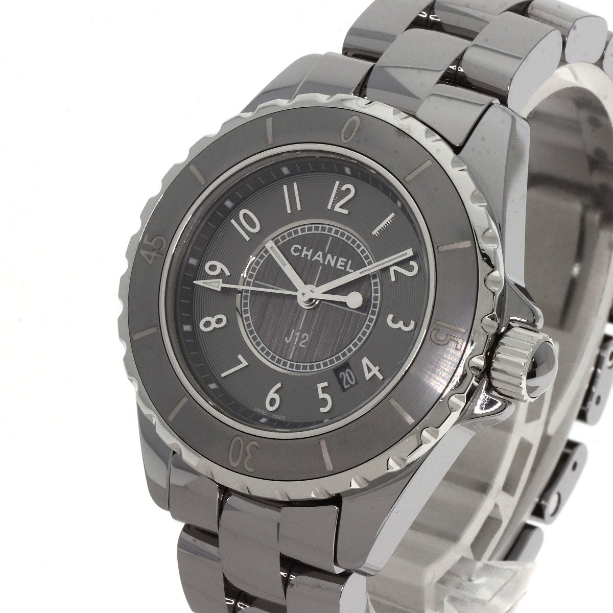 CHANEL Watches Quartz H2978 Titanium/Ceramic, Titanium/Ceramic Silver J12 1.3" Chromatic gray dial Women