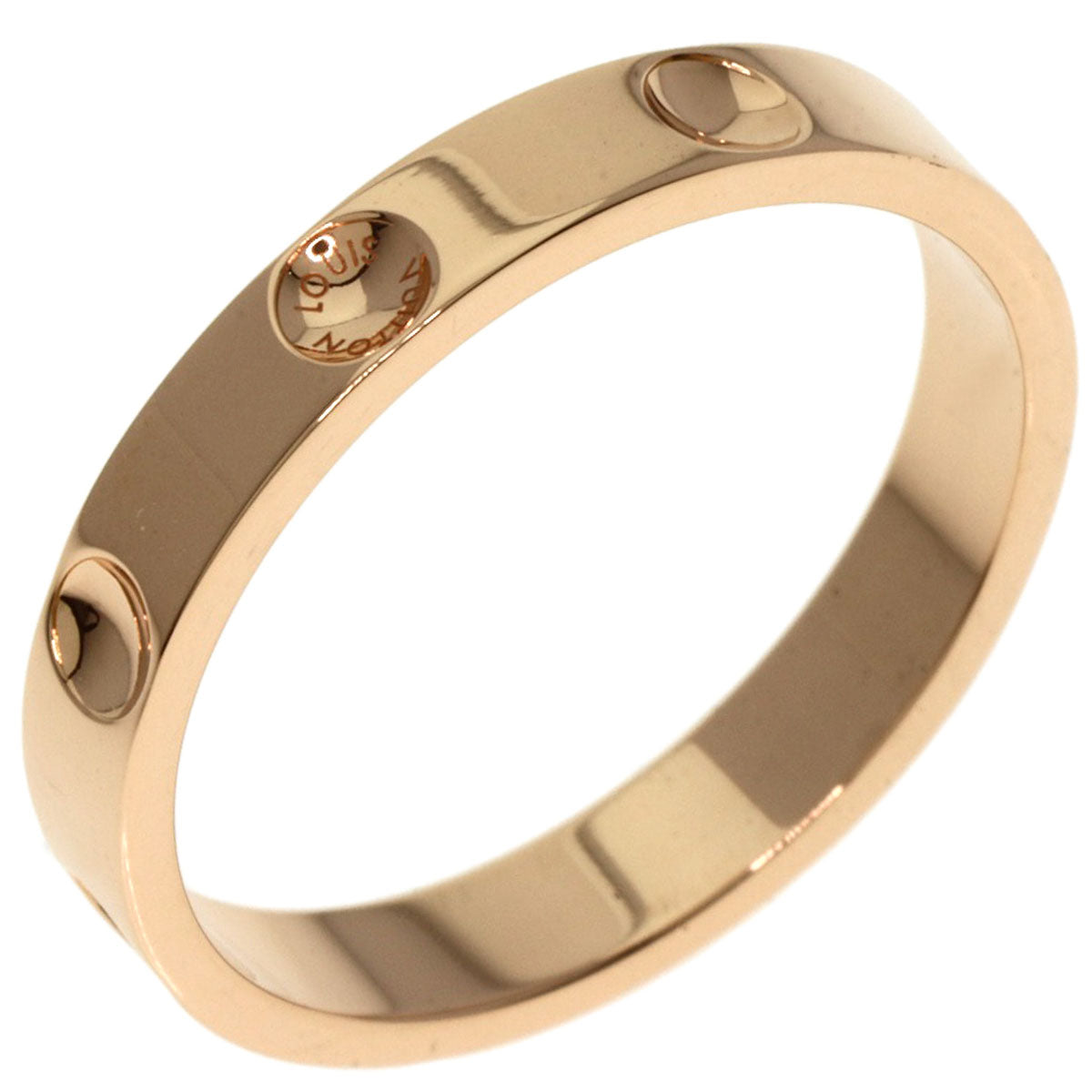LOUIS VUITTON Ring 18K Pink Gold gold Petteberg Emplant #60 unisex(Unisex)