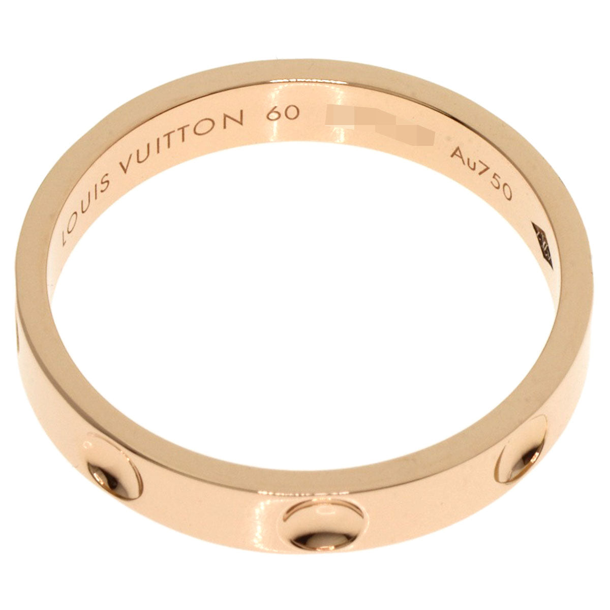LOUIS VUITTON Ring 18K Pink Gold gold Petteberg Emplant #60 unisex(Unisex)