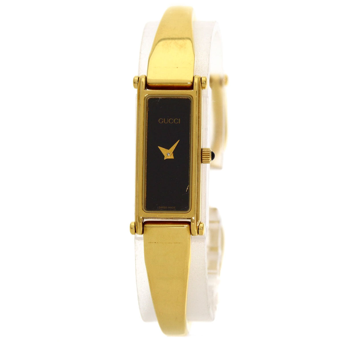 GUCCI Watches Quartz 1500L Gold Plated gold Square face black dial