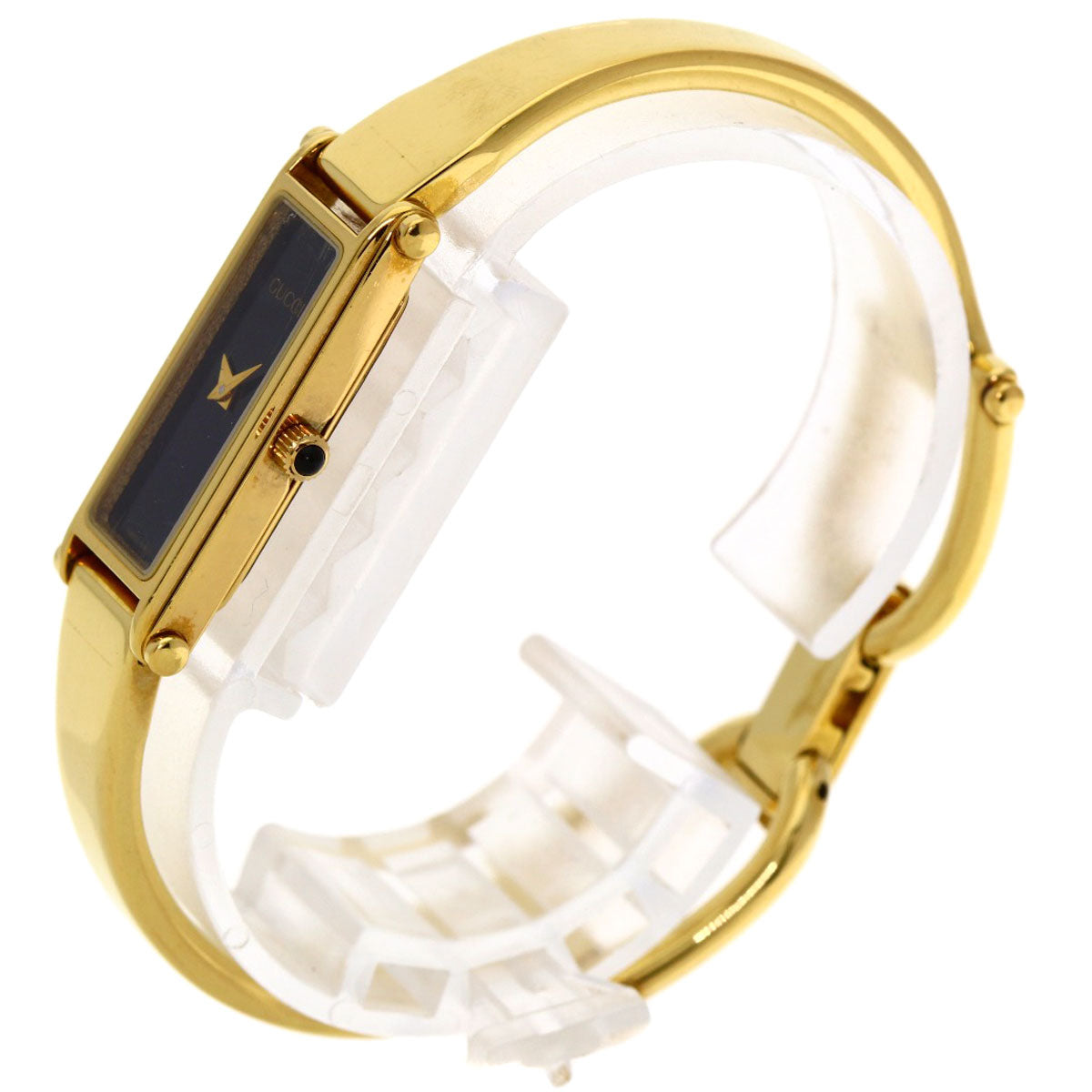 GUCCI Watches Quartz 1500L Gold Plated gold Square face black dial