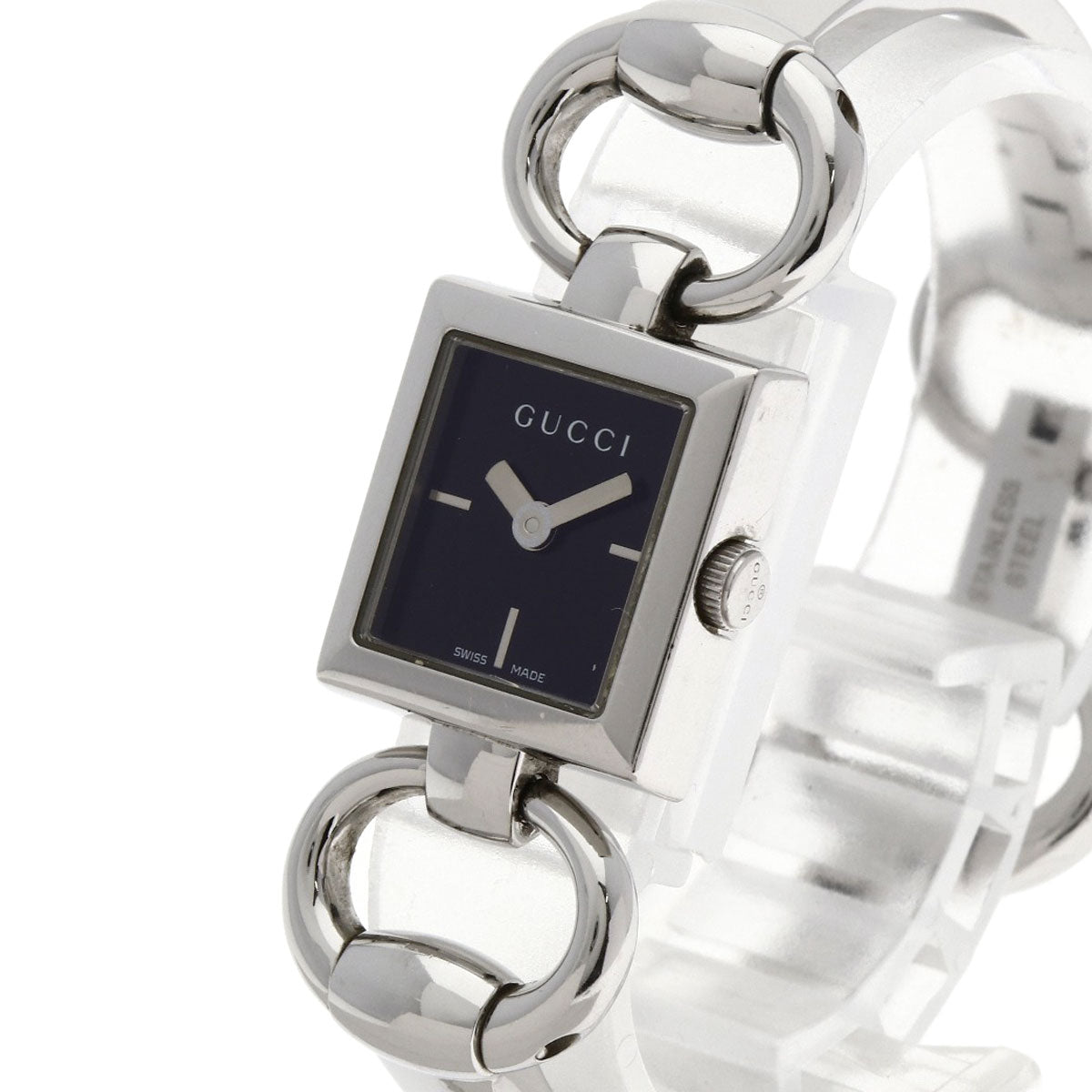 GUCCI Watches Quartz 120 Stainless Steel Silver Tornavoni black dial