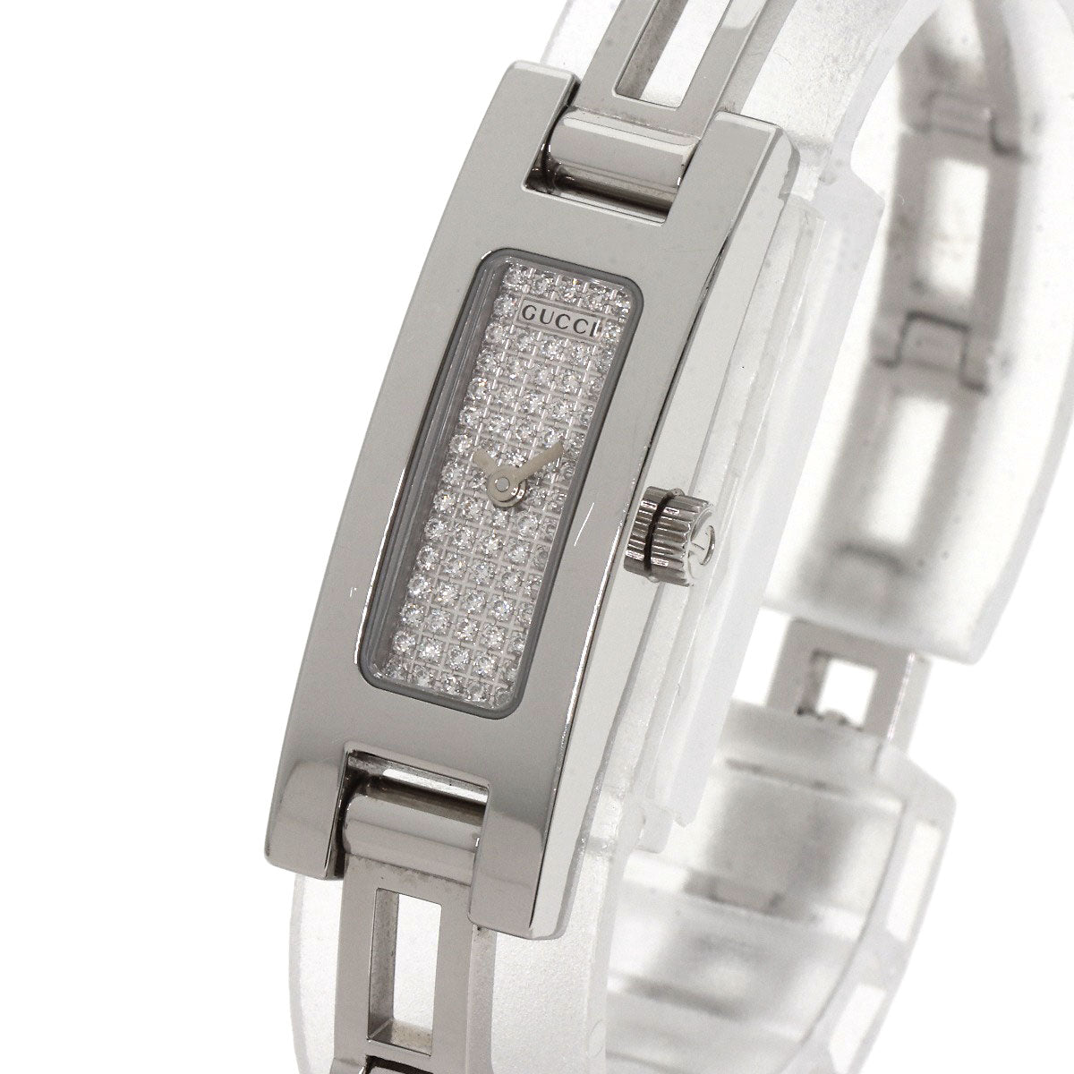 GUCCI Watches Quartz 3900L Stainless Steel Silver Square face dial diamond diamond dial