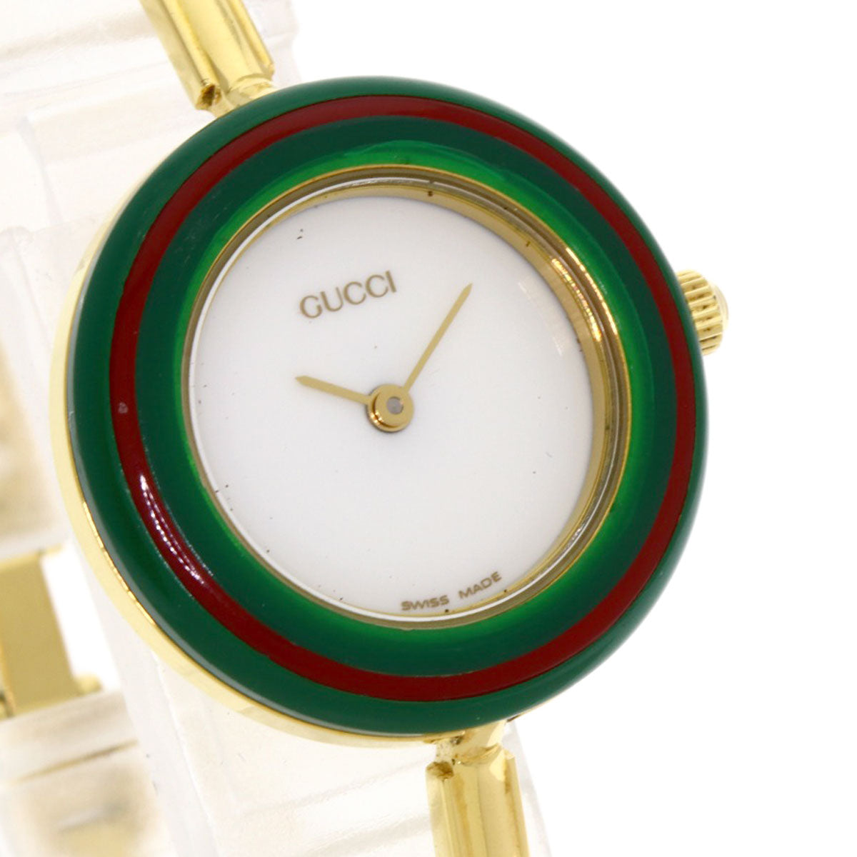 GUCCI Watches Quartz 11/12.2 Gold Plated gold Change bezel white dial