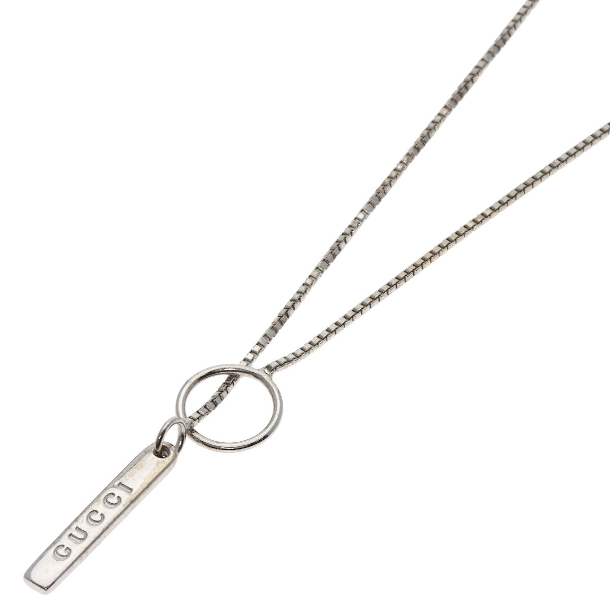 GUCCI Necklace K18WG Silver lariat