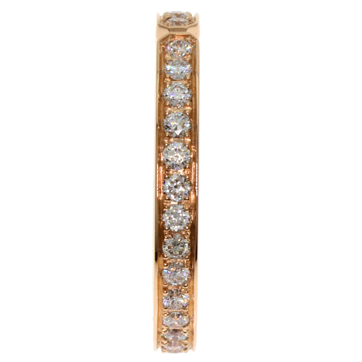 HERMES Ring 18K Pink Gold gold Ever Kelly PM Full Eternity #51