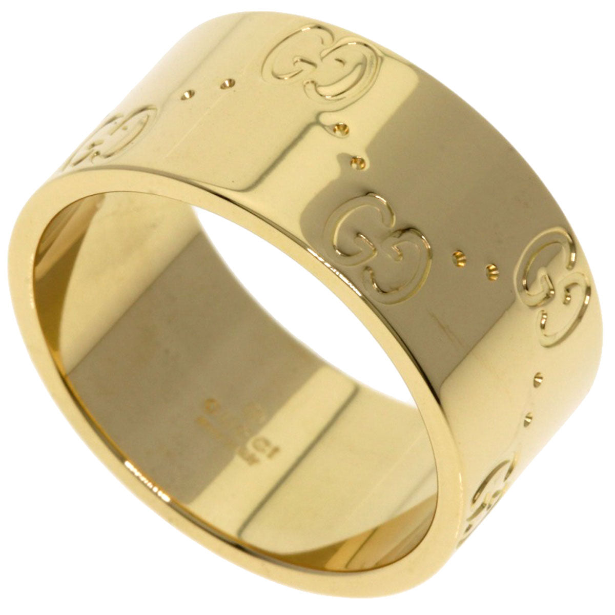 GUCCI Ring 18K Yellow Gold gold Icon wide # 13